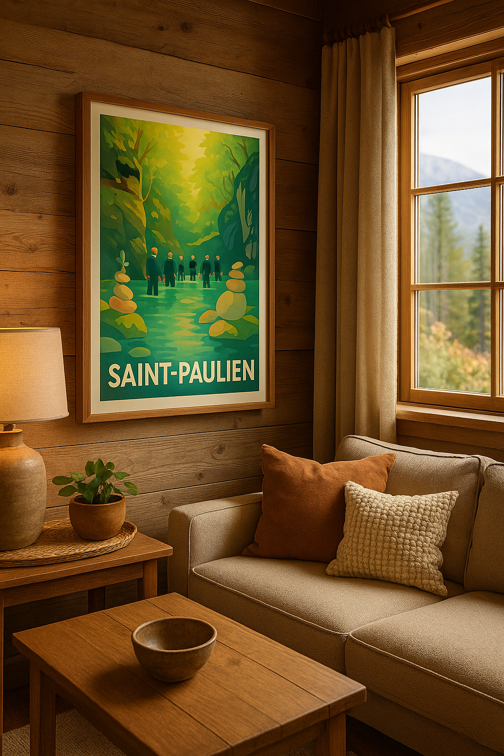 Haute-Loire France Affiche de Saint-Paulien - Évasion Nature et Aventure