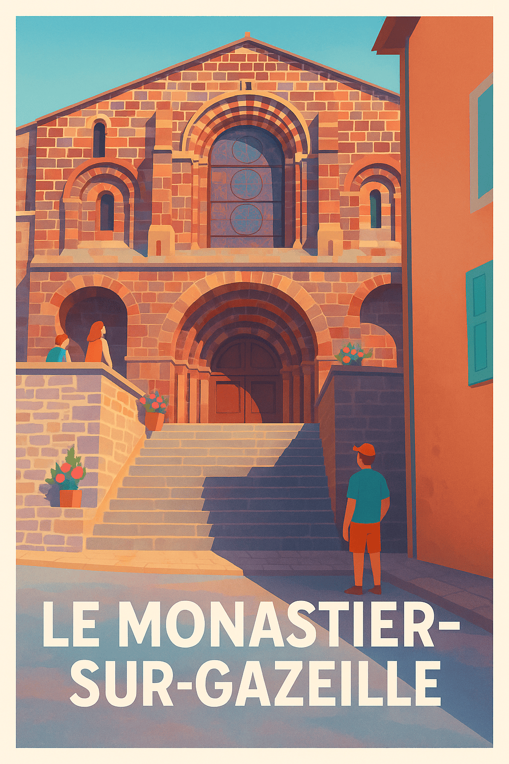 Affiche Le Monastier-sur-Gazeille — Charme historique et lumière douce · poster d'art de Le Monastier-sur-Gazeille