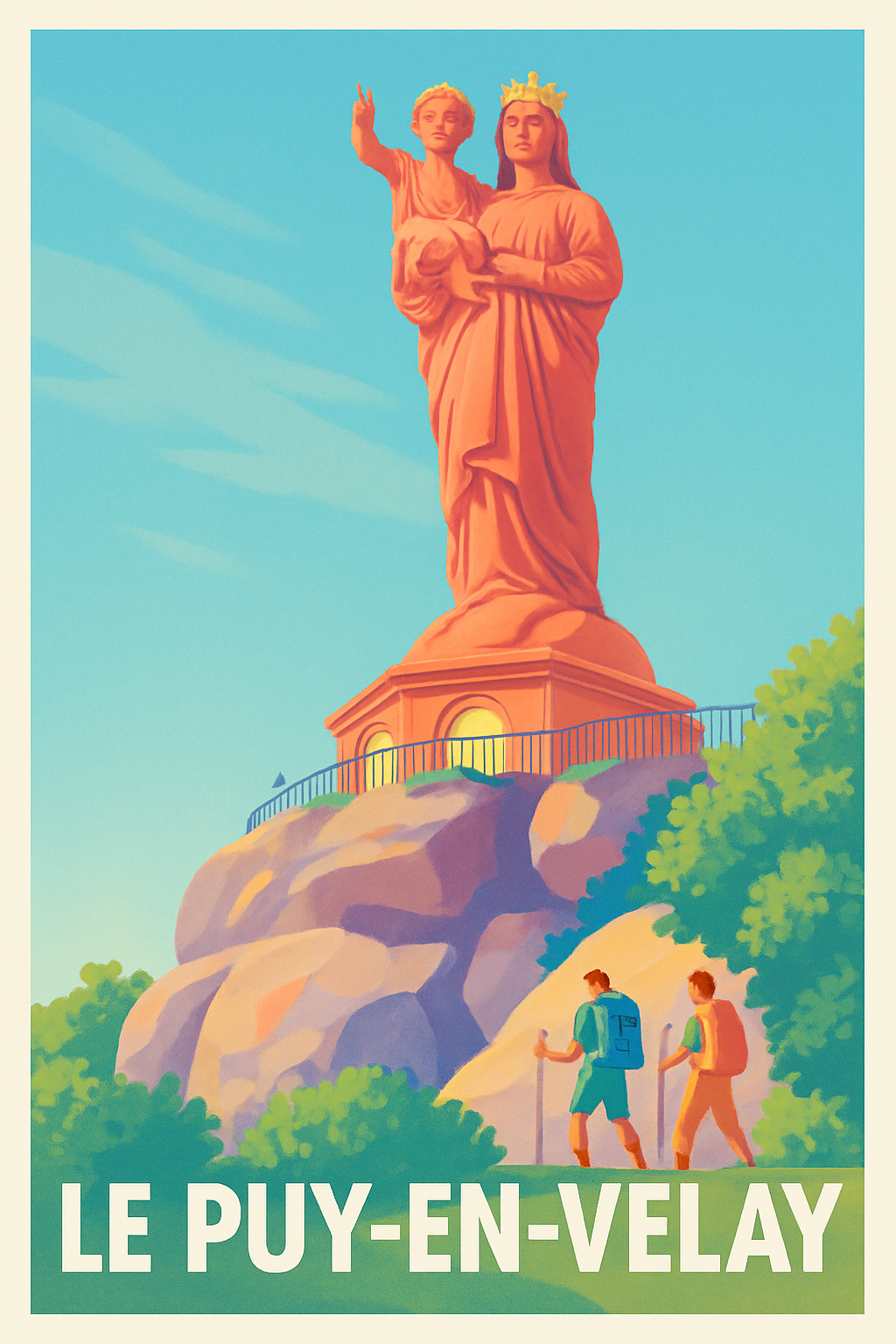 Affiche Le Puy-en-Velay — L'icône majestueuse en pleine nature · poster d'art de Le Puy-en-Velay