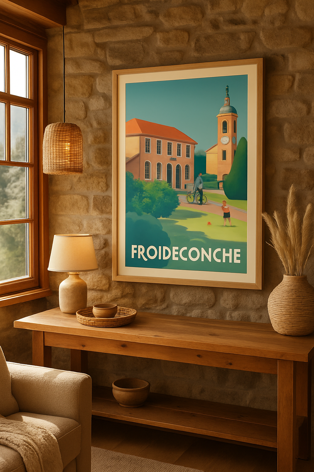 Haute-Saône France Affiche de Froideconche - Douceur de vie à la campagne
