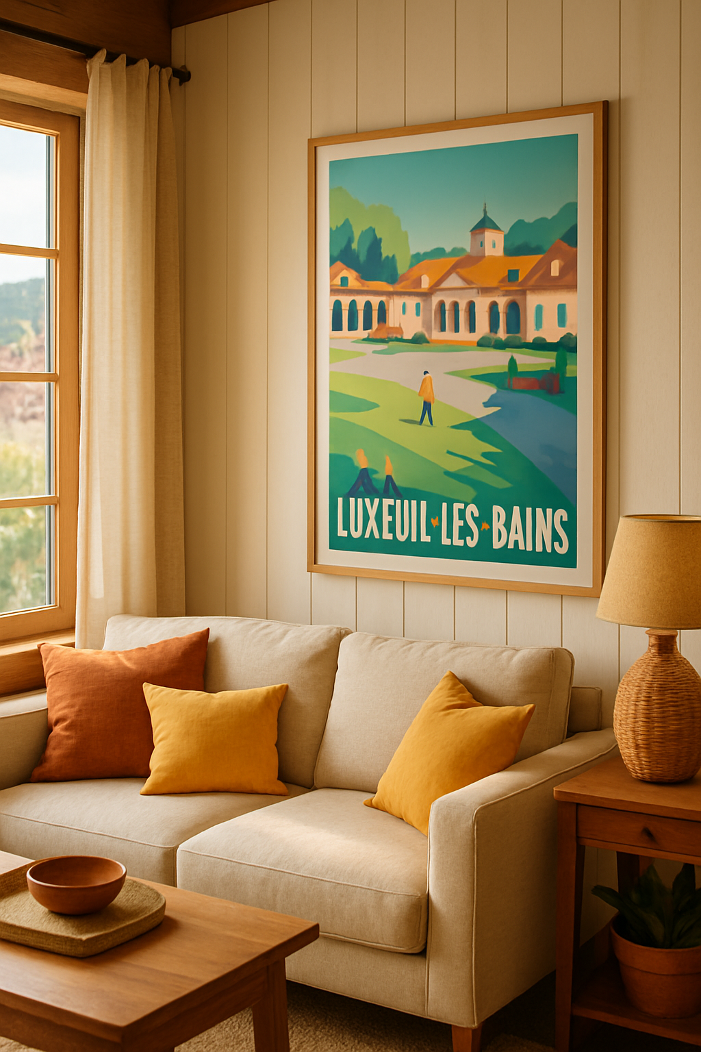 Affiche Luxeuil-les-Bains — Escapade paisible au cœur de la nature · poster d'art de Luxeuil-les-Bains