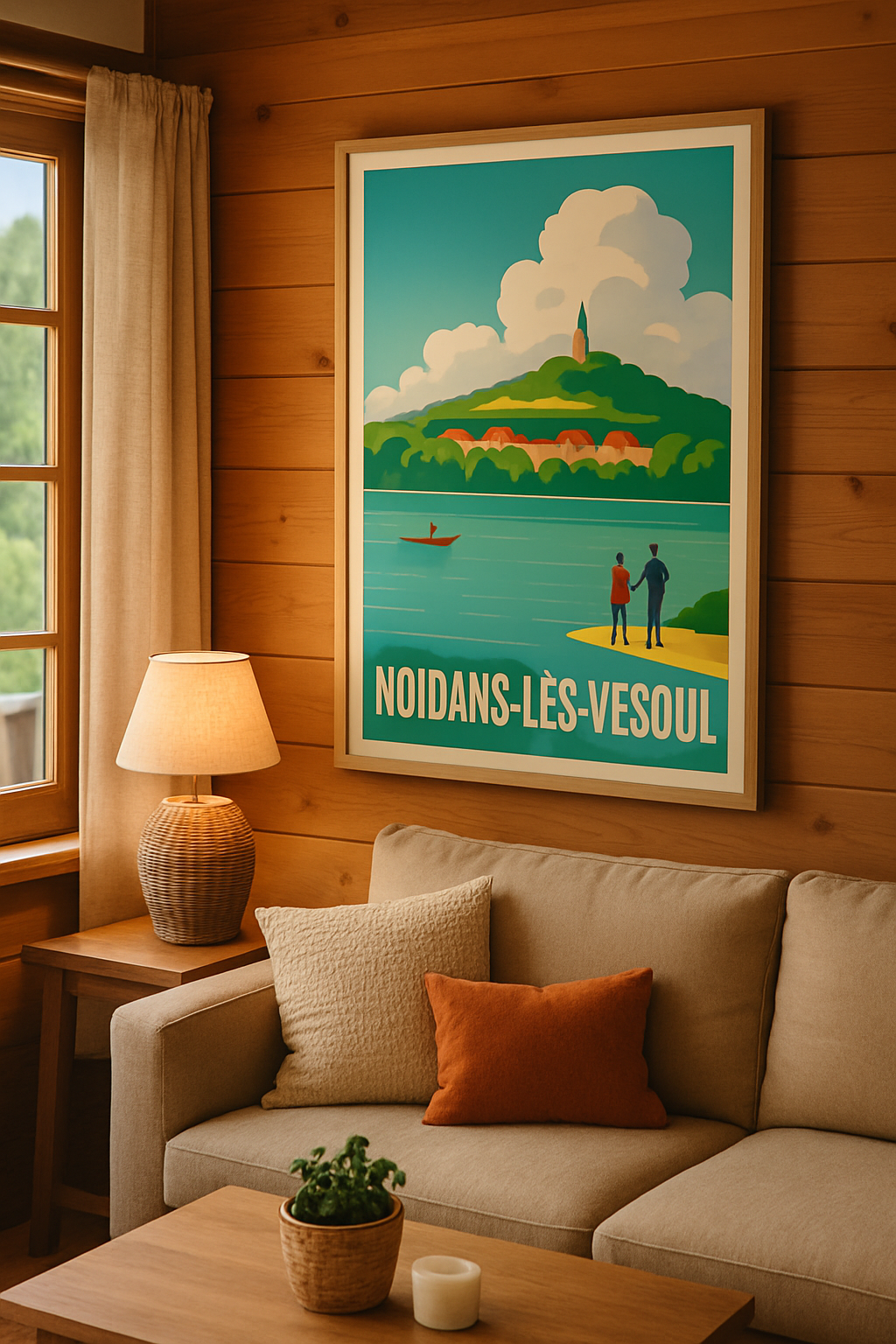 Haute-Saône France Affiche de Noidans-lès-Vesoul - Escapade paisible au bord de l'eau