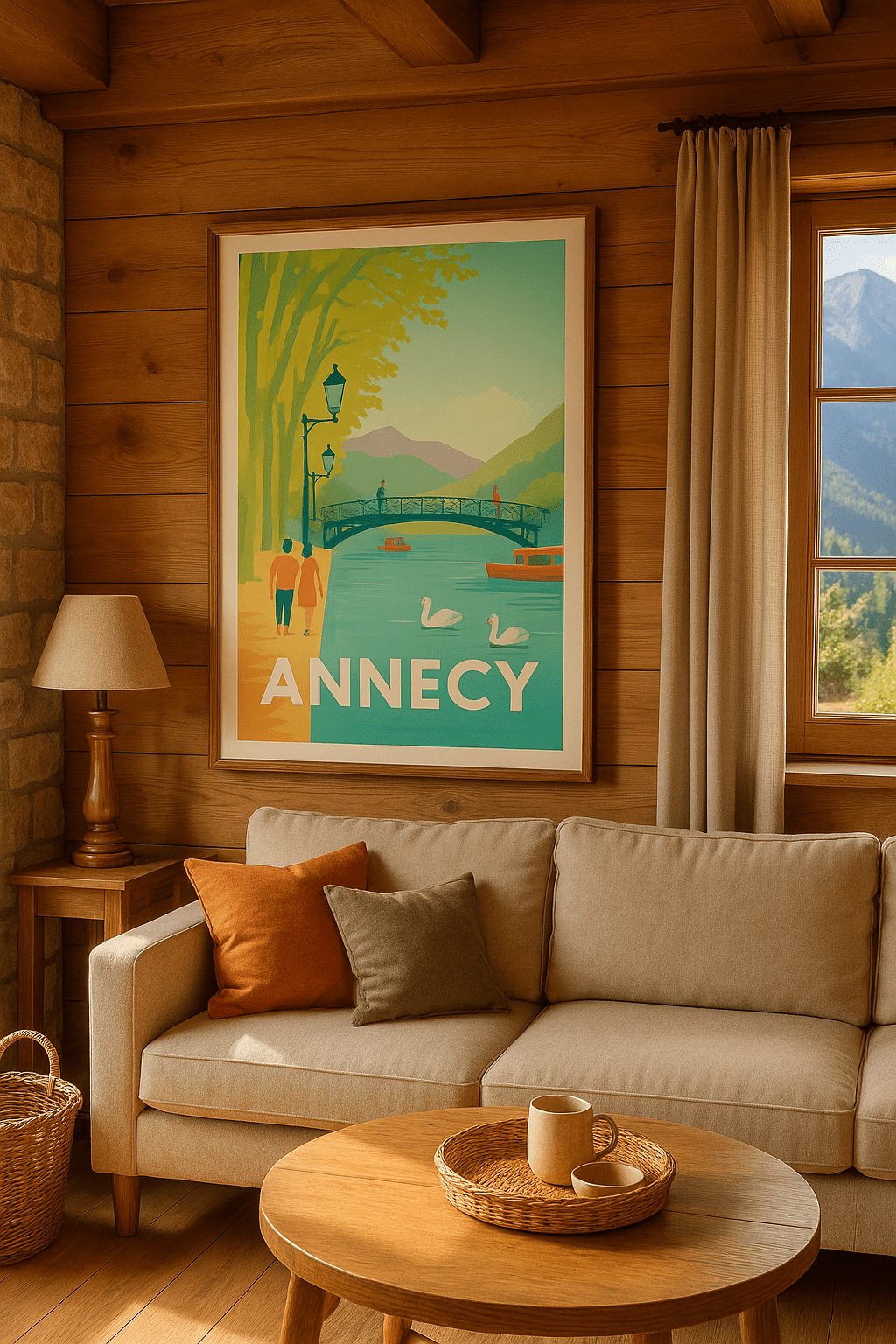 Affiche Annecy - Flâneries au bord du lac - Afich