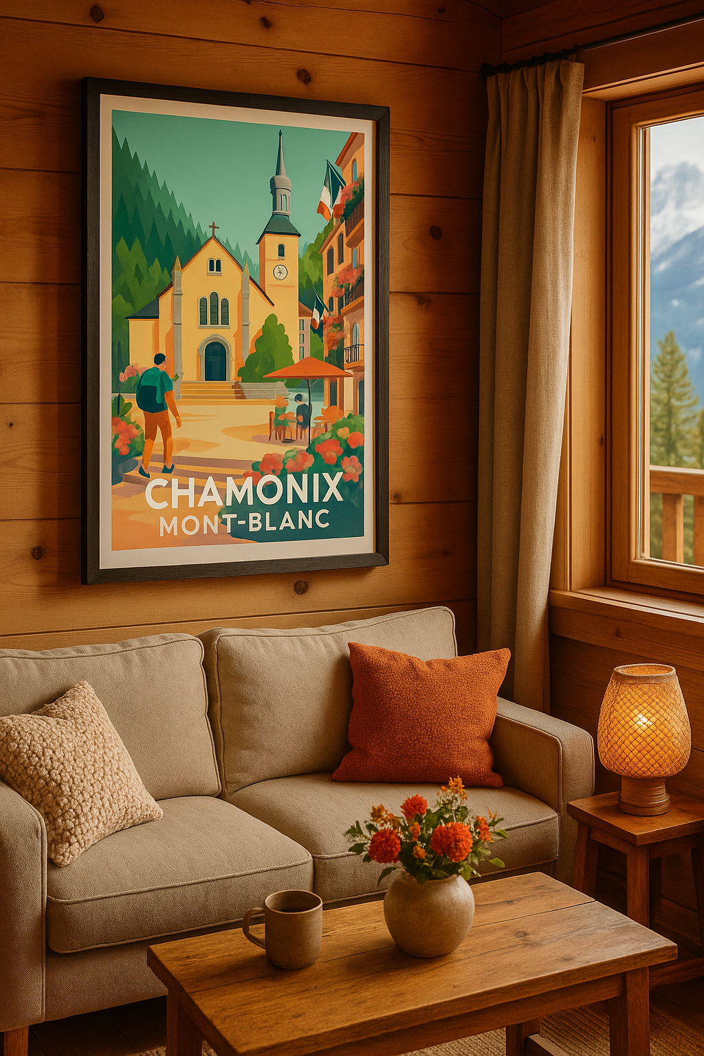 Haute-Savoie France Affiche de Chamonix - Charme alpin et détente au pied du Mont-Blanc