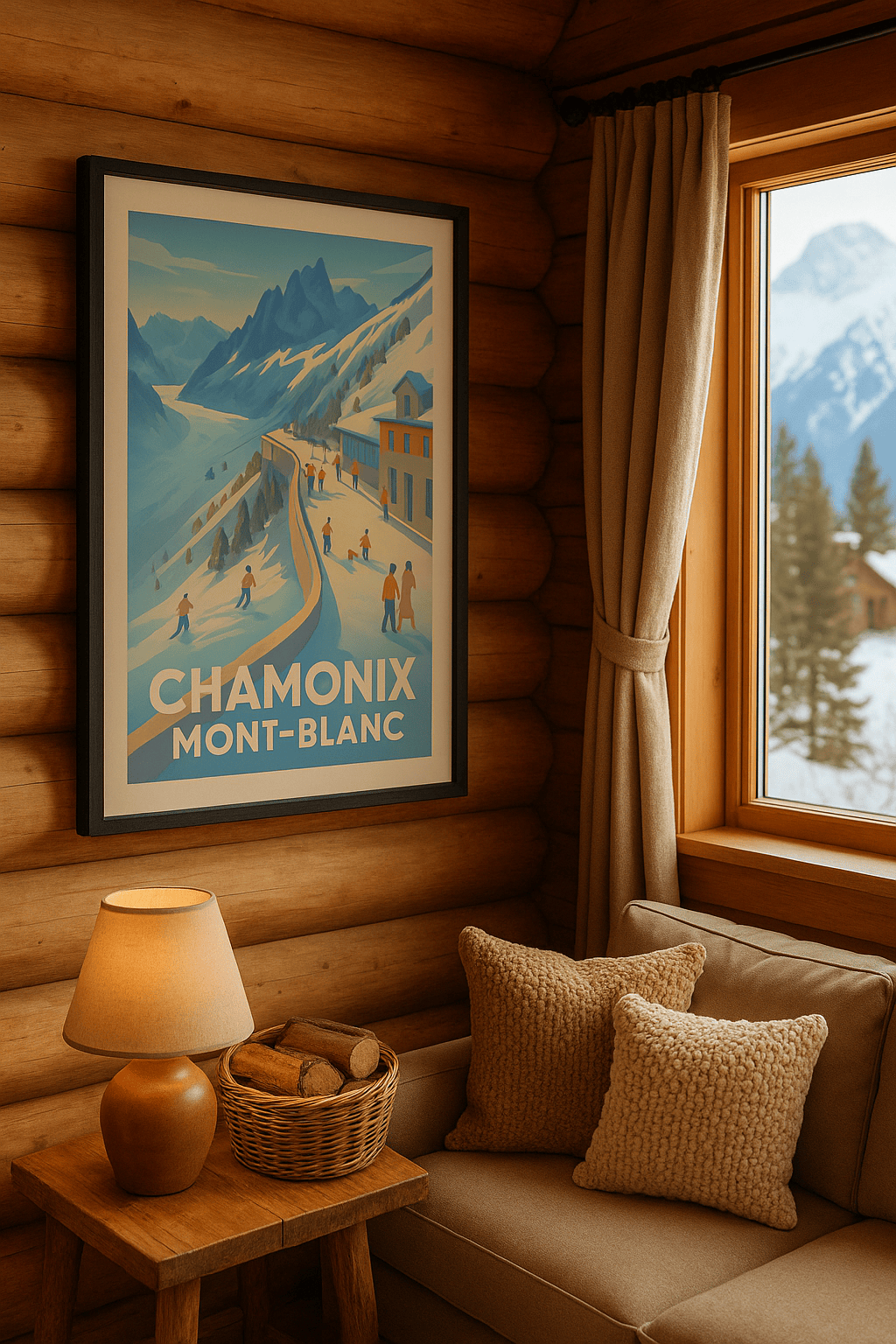 Affiche Chamonix — L'évasion alpine au Mont-Blanc · poster d'art de Chamonix
