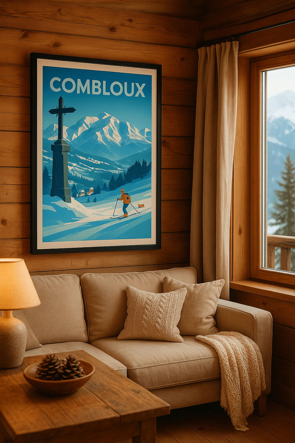 Affiche Combloux — L'évasion hivernale en montagne · poster d'art de Combloux