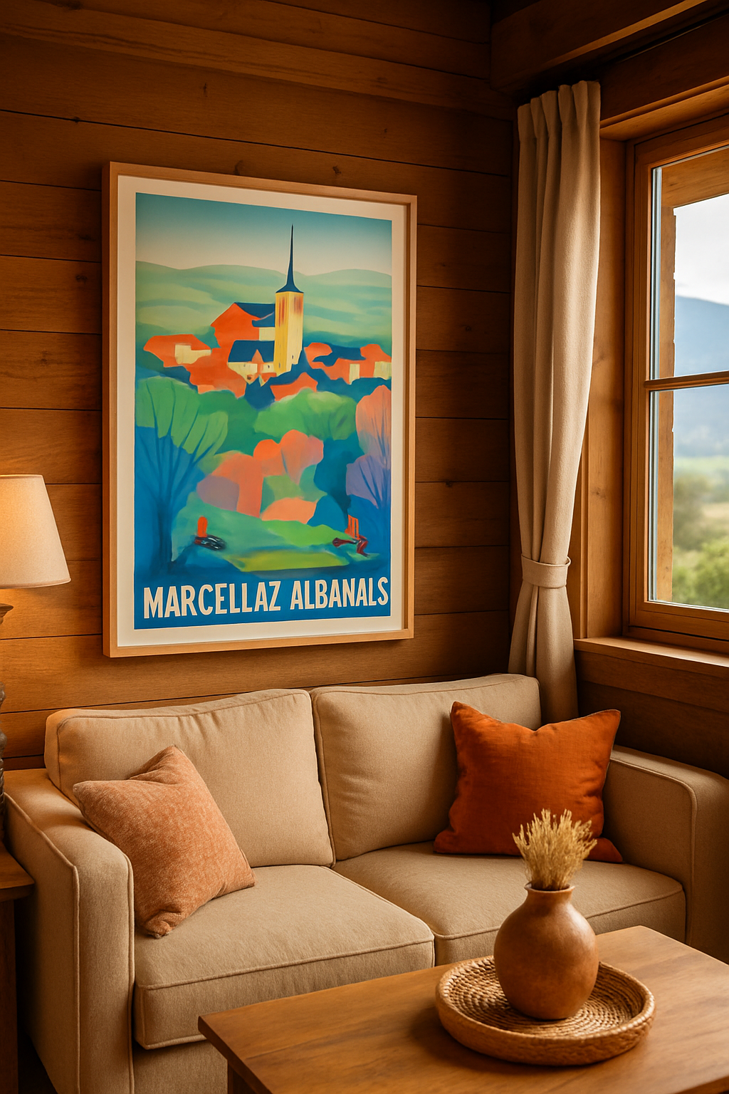 Haute-Savoie France Affiche de Marcellaz-Albanais - L'évasion nature et village paisible