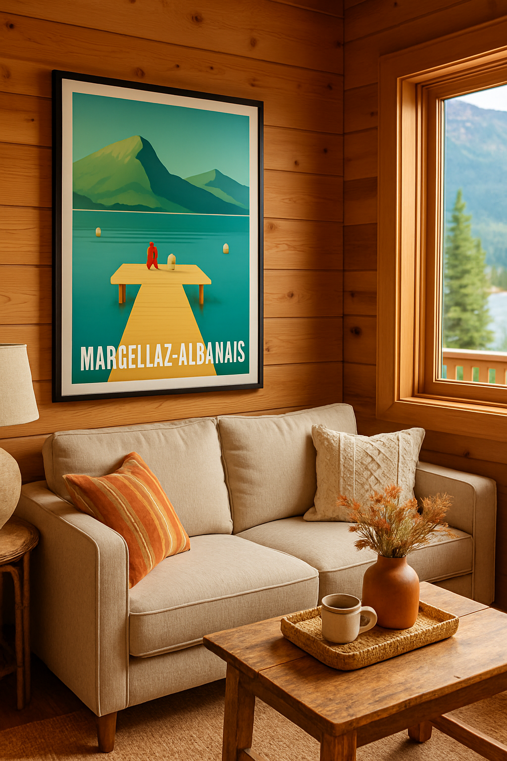 Haute-Savoie France Affiche de Marcellaz-Albanais - Sérénité au bord de l'eau