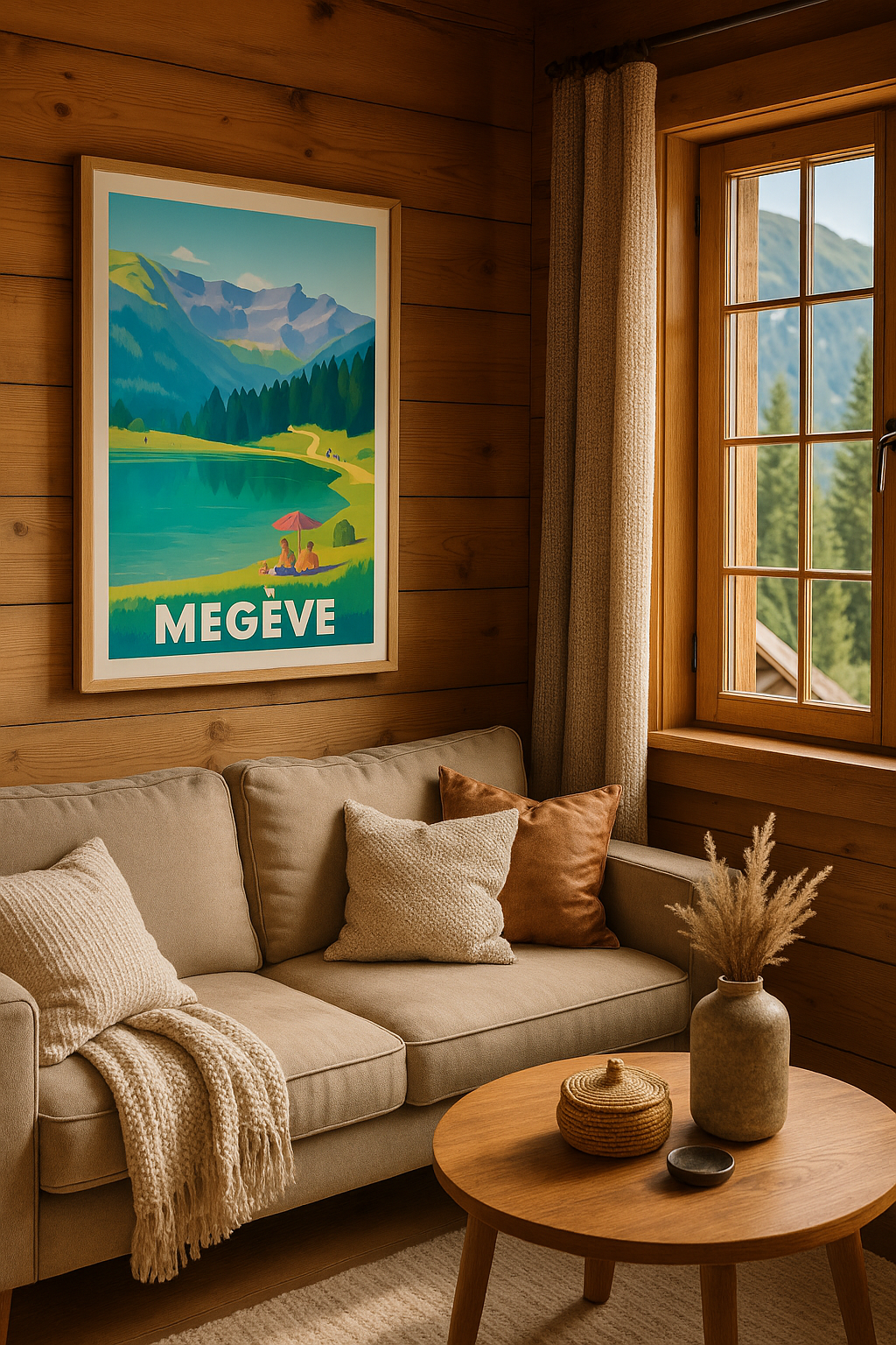Haute-Savoie France Affiche de Megève - L'Évasion Nature au Lac