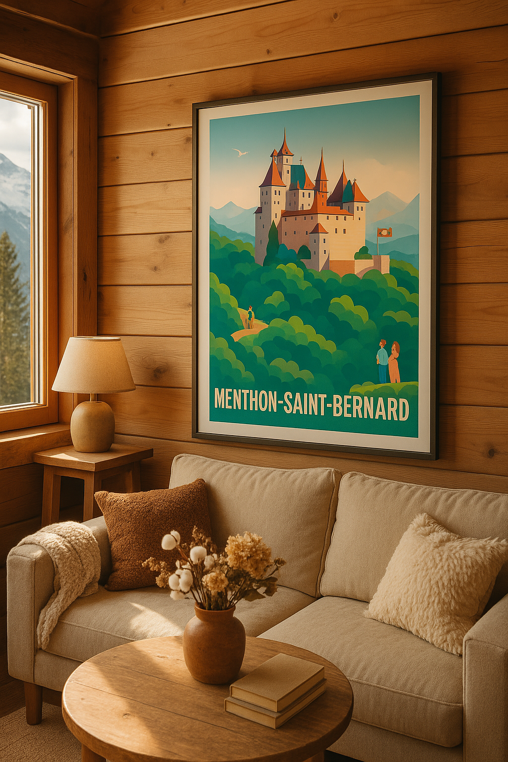 Haute-Savoie France Affiche de Menthon-Saint-Bernard - Évasion féerique au château