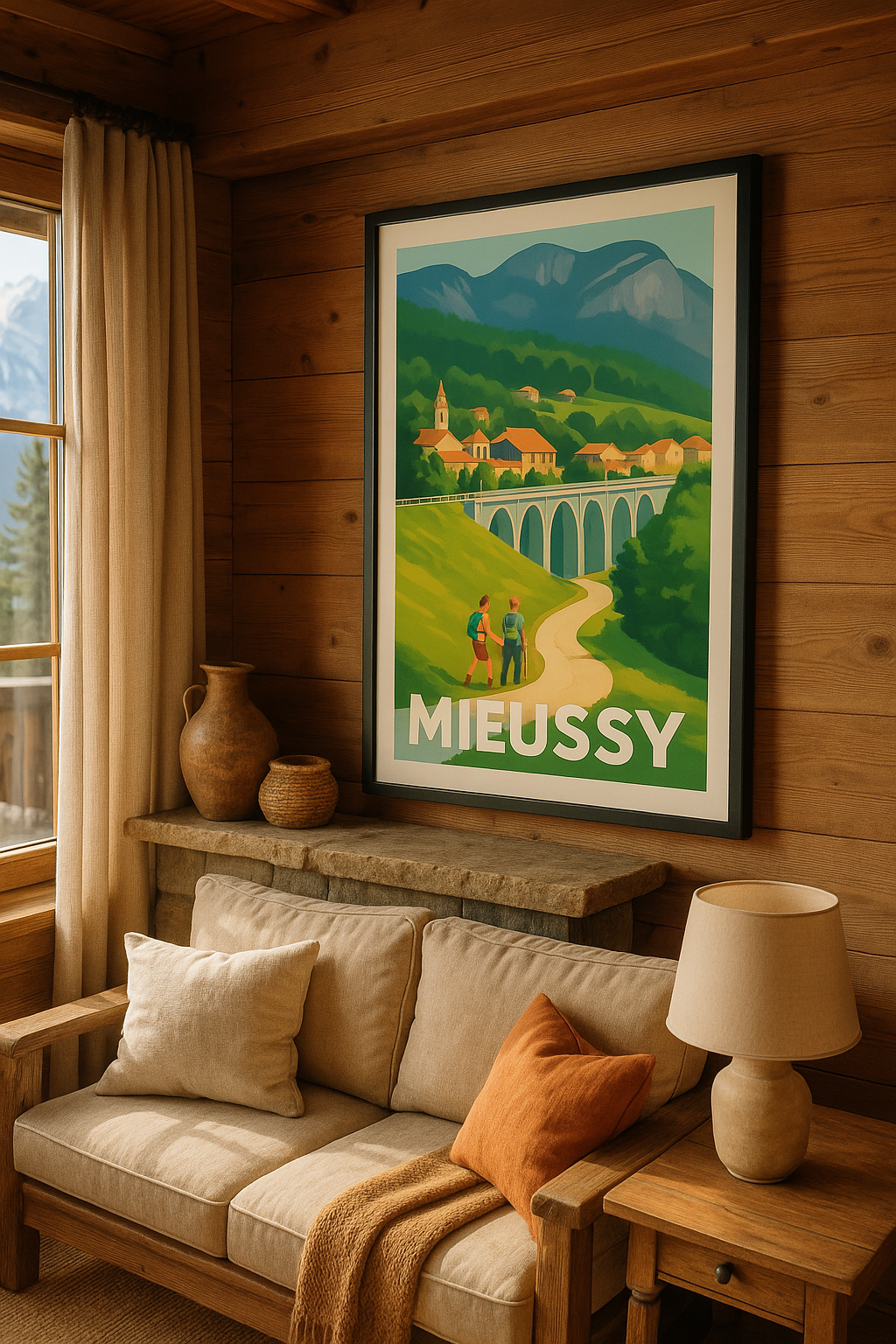 Haute-Savoie France Affiche de Mieussy - Randonnée et nature en Haute-Savoie