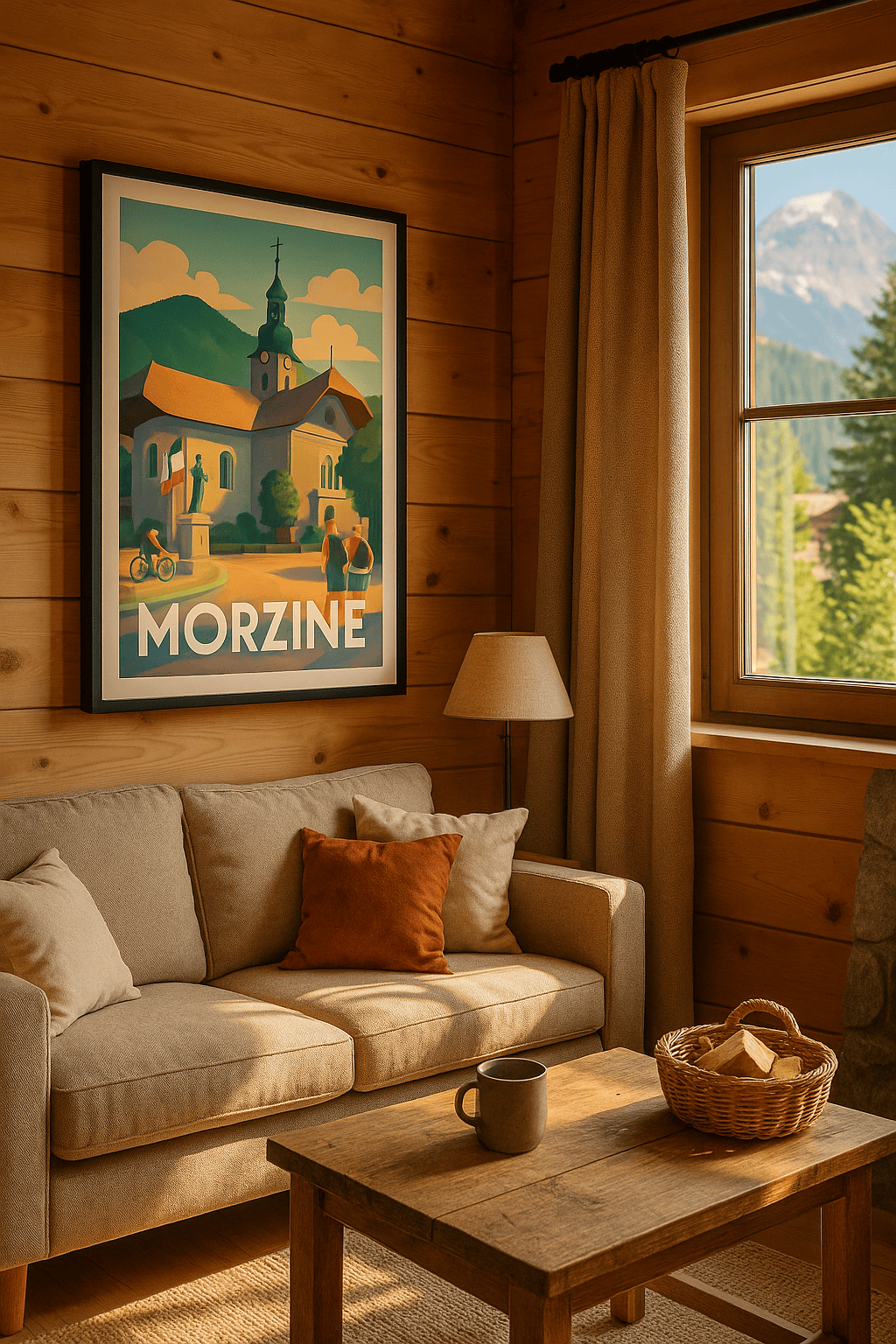 Haute-Savoie France Affiche de Morzine - Charme authentique en plein cœur des Alpes