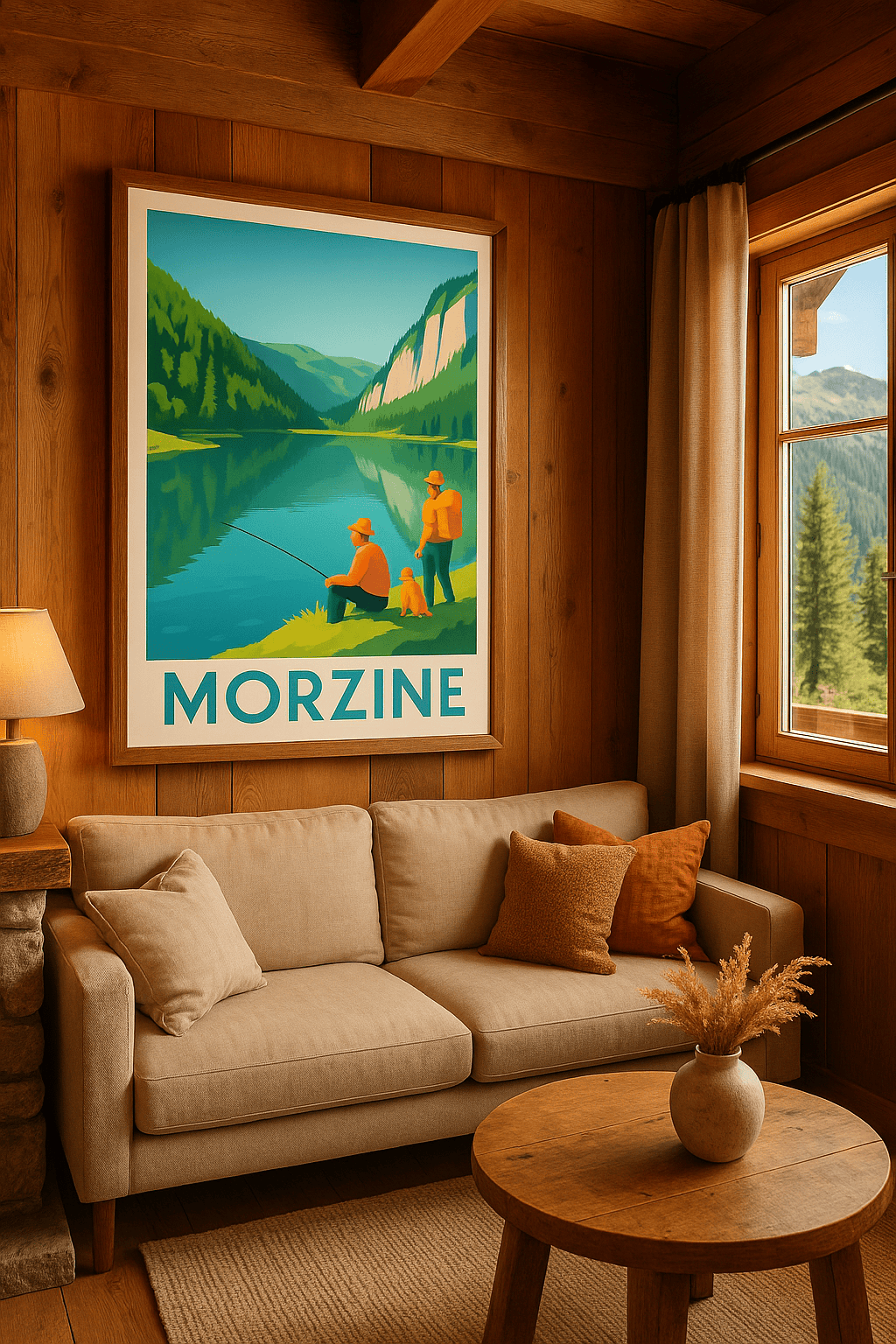 Haute-Savoie France Affiche de Morzine - Tranquillité au bord du lac en pleine nature