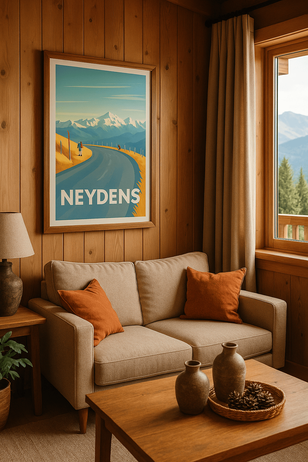 Haute-Savoie France Affiche de Neydens - Évasion au cœur des montagnes alpines