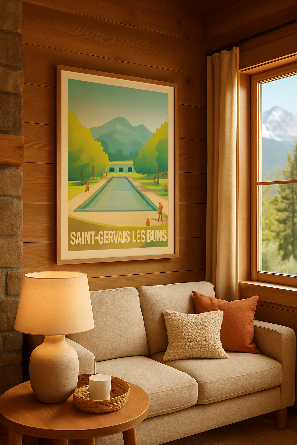 Haute-Savoie France Affiche de Saint-Gervais-les-Bains - Évasion Nature et Sérénité