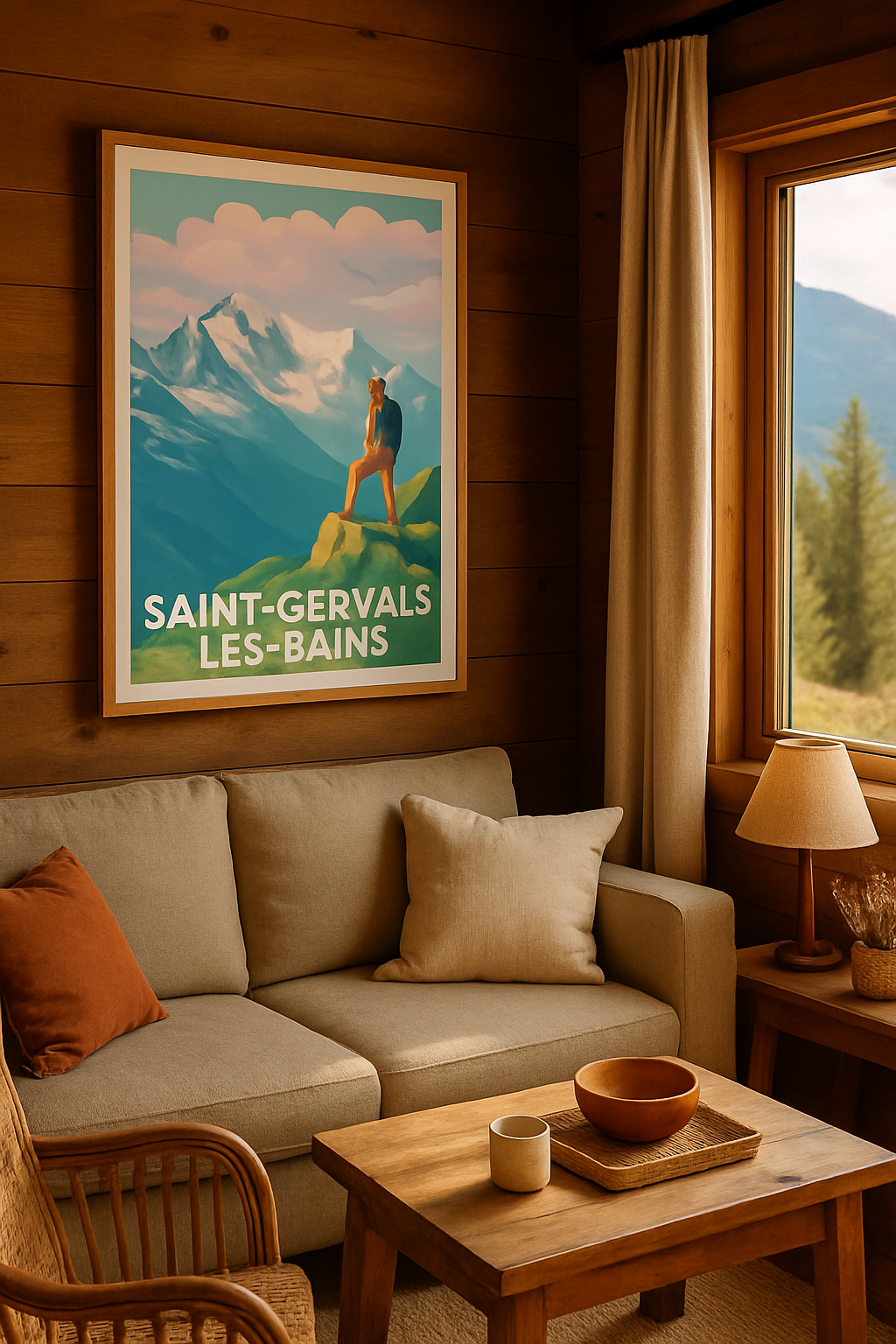 Haute-Savoie France Affiche de Saint-Gervais-les-Bains - L'appel des sommets majestueux