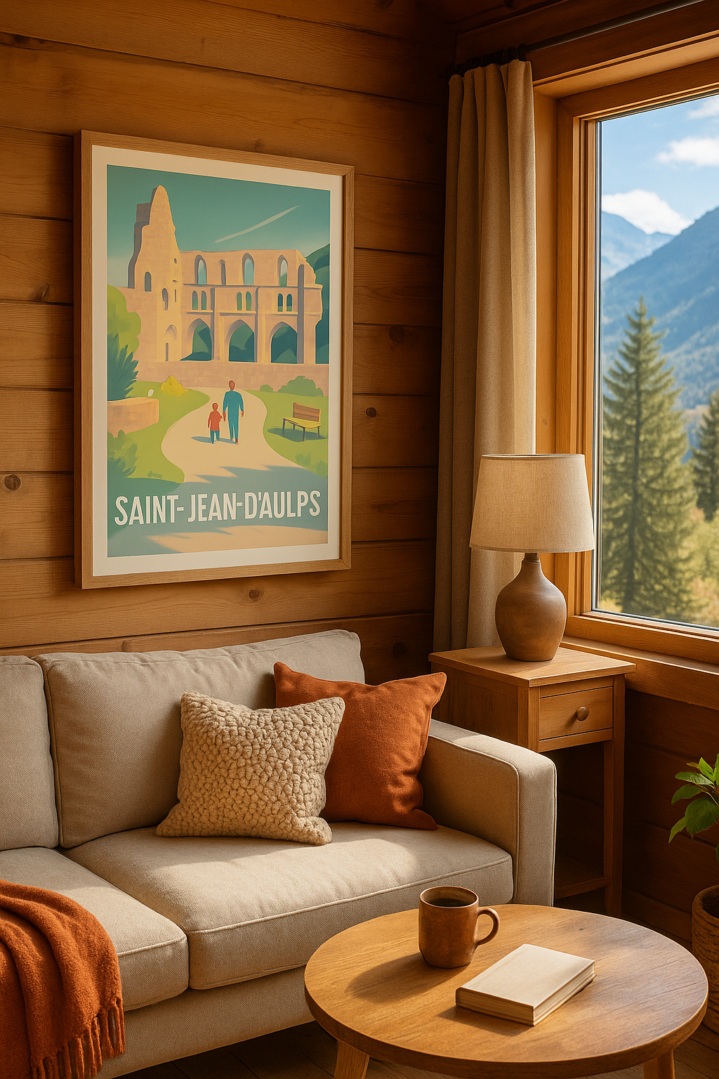 Haute-Savoie France Affiche de Saint-Jean-d'Aulps - Entre histoire et nature