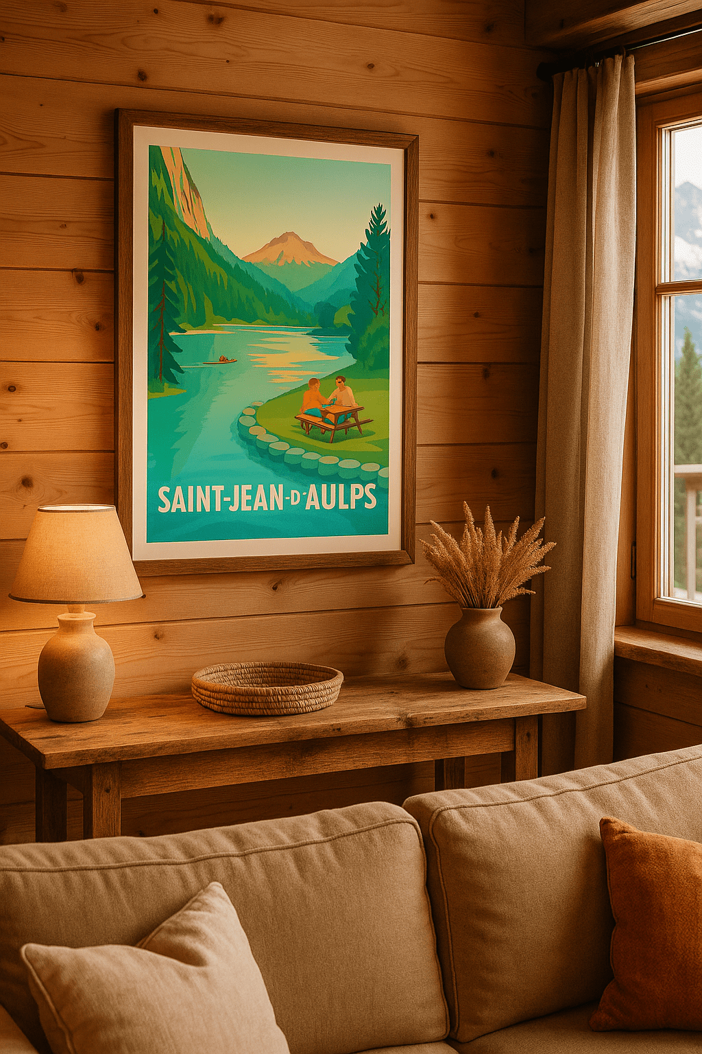 Haute-Savoie France Affiche de Saint-Jean-d'Aulps - Évasion nature et sérénité en montagne