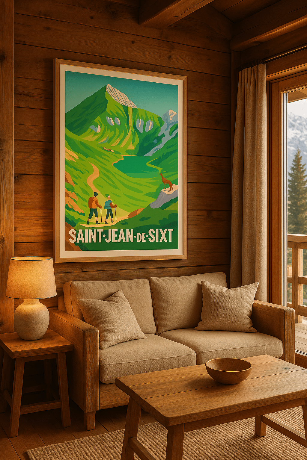 Haute-Savoie France Affiche de Saint-Jean-de-Sixt - Escapade nature au cœur des montagnes