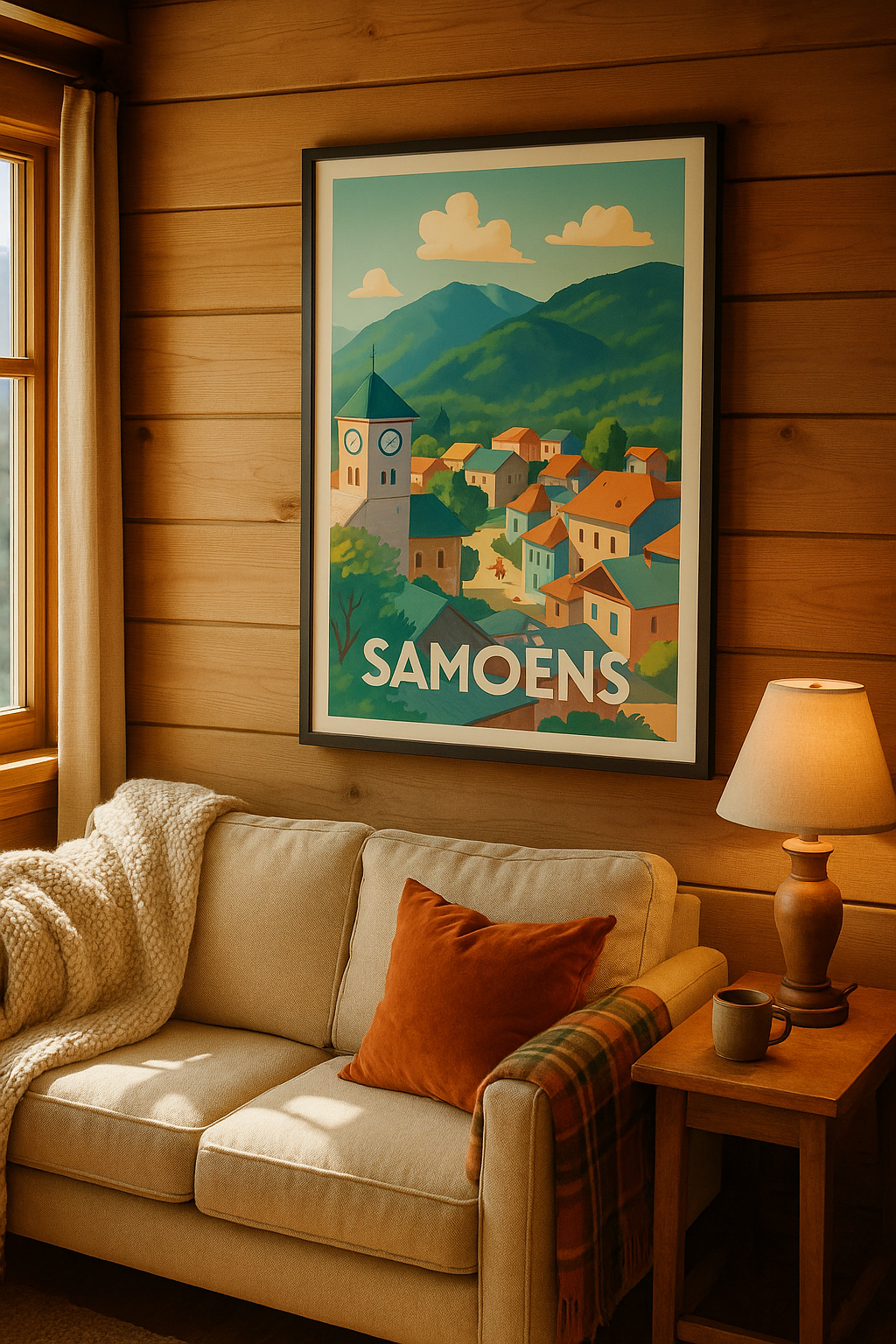 Affiche Samoëns — Charme authentique des montagnes · poster d'art de Samoëns