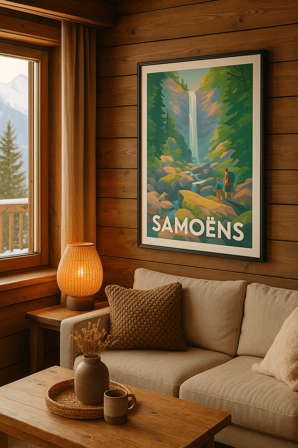 Haute-Savoie France Affiche de Samoëns - Nature et randonnée au cœur des Alpes