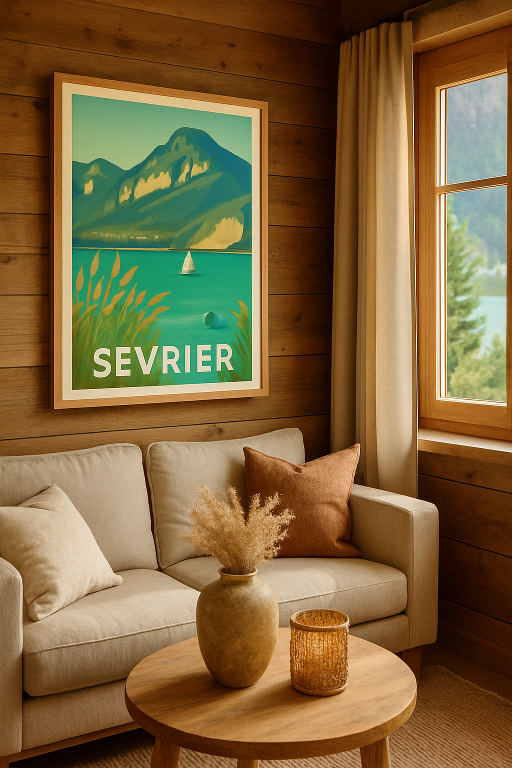 Haute-Savoie France Affiche de Sevrier - Évasion au bord du lac d'Annecy