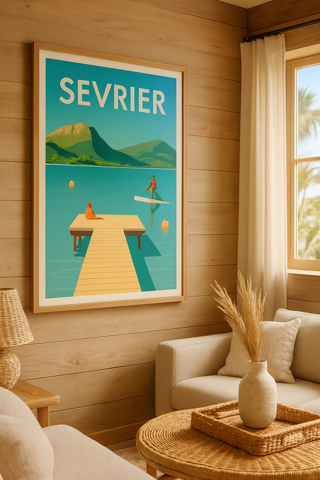 Haute-Savoie France Affiche de Sevrier - Évasion et sérénité au bord du lac