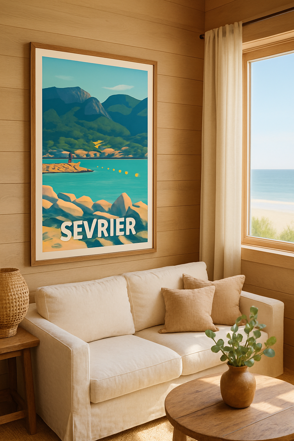 Affiche Sevrier — Tranquillité au bord du lac · poster d'art de Sevrier