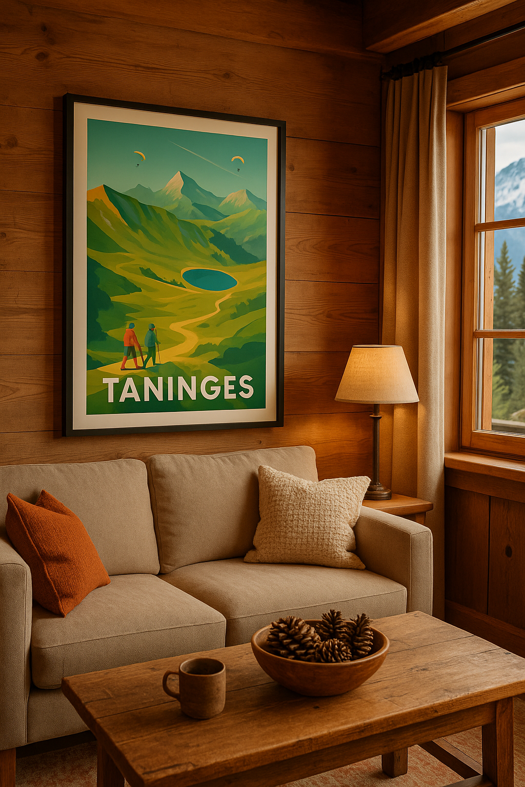 Haute-Savoie France Affiche de Taninges - Escapade nature au cœur des montagnes