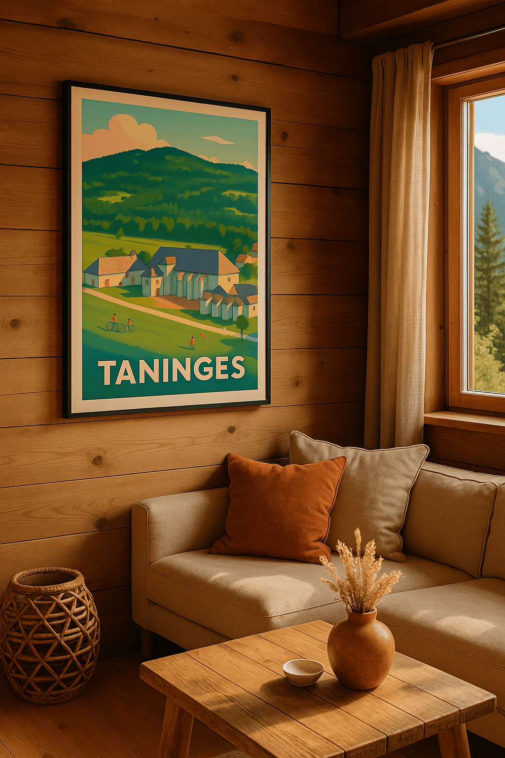 Haute-Savoie France Affiche de Taninges - Nature et calme au cœur de la Savoie