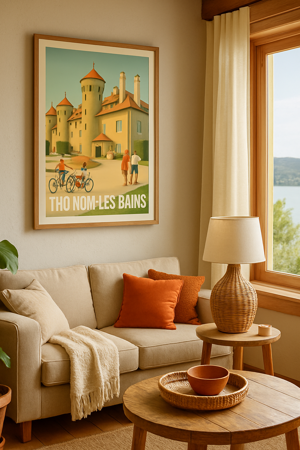Haute-Savoie France Affiche de Thonon-les-Bains - Charme et élégance au bord du Léman