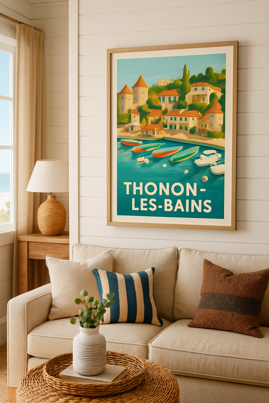 Haute-Savoie France Affiche de Thonon-les-Bains - Charme et sérénité au bord du lac