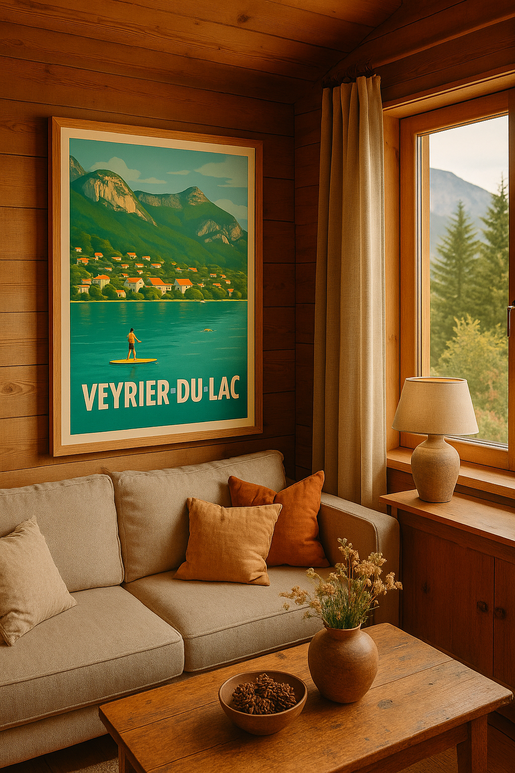 Haute-Savoie France Affiche de Veyrier-du-Lac - Évasion et Sérénité au Bord du Lac
