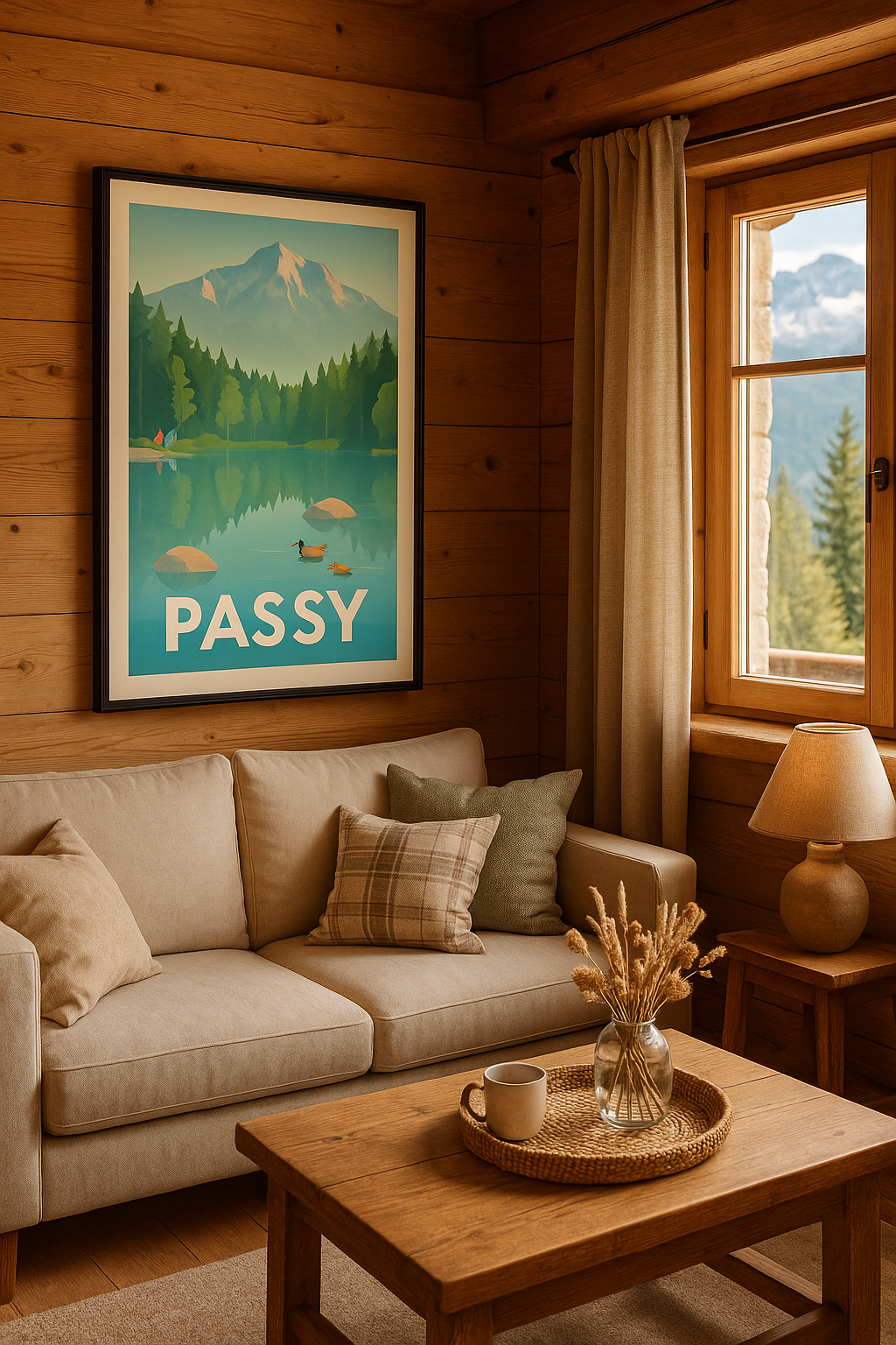 Affiche Passy — Escapade paisible au lac de montagne · poster d'art de Passy