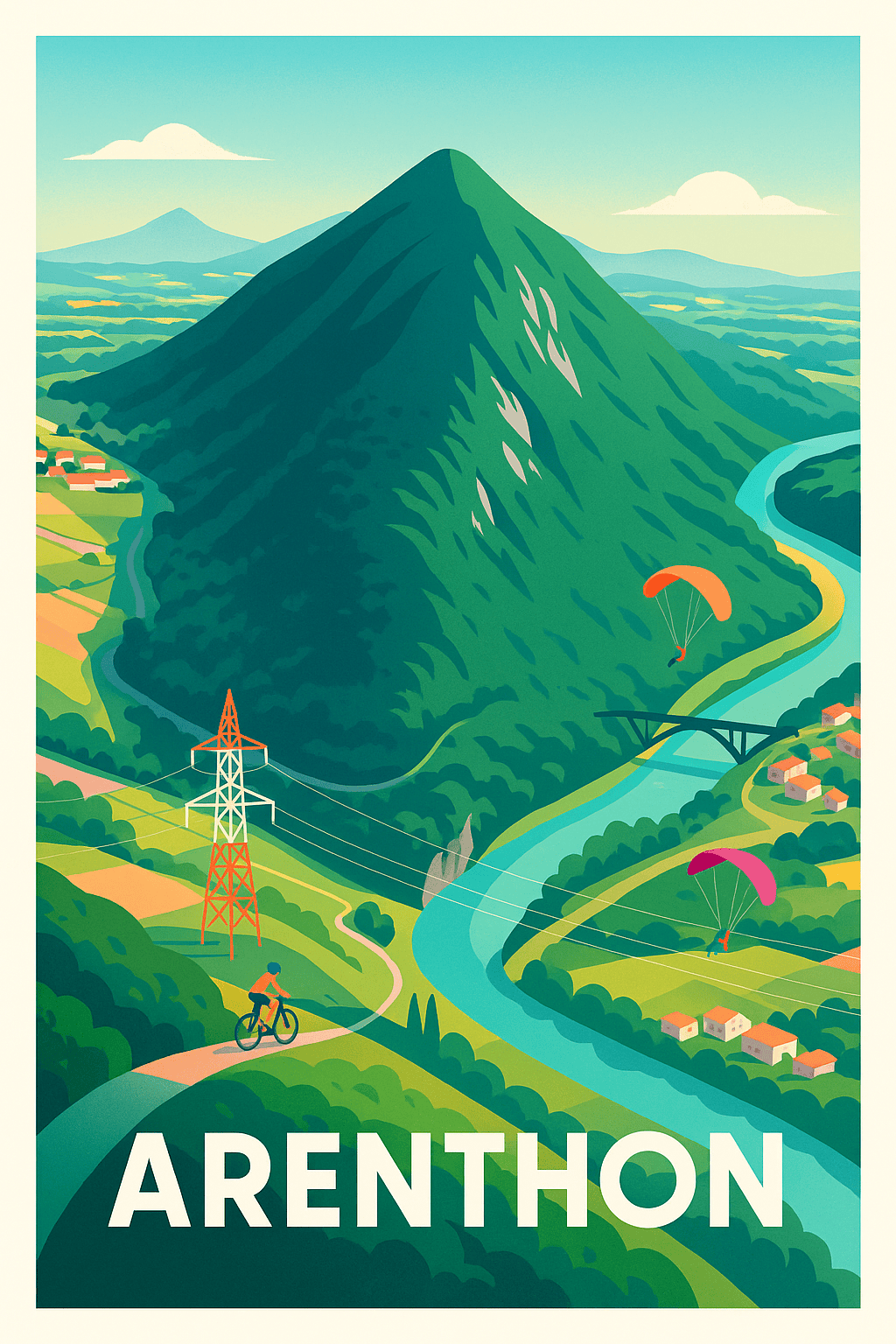 Haute-Savoie France Pas de Cadre / 20 × 30cm Affiche de Arenthon - Évasion et nature grandeur nature