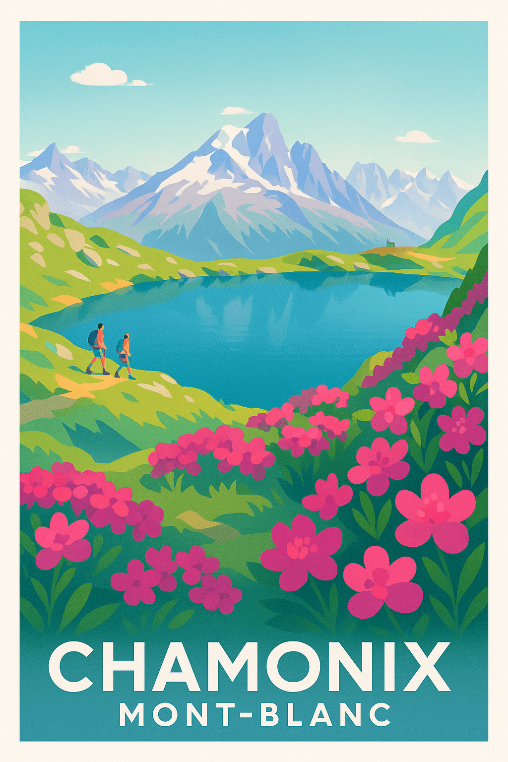Haute-Savoie France Pas de Cadre / 20 × 30cm Affiche de Chamonix - Émerveillement au cœur du Mont-Blanc
