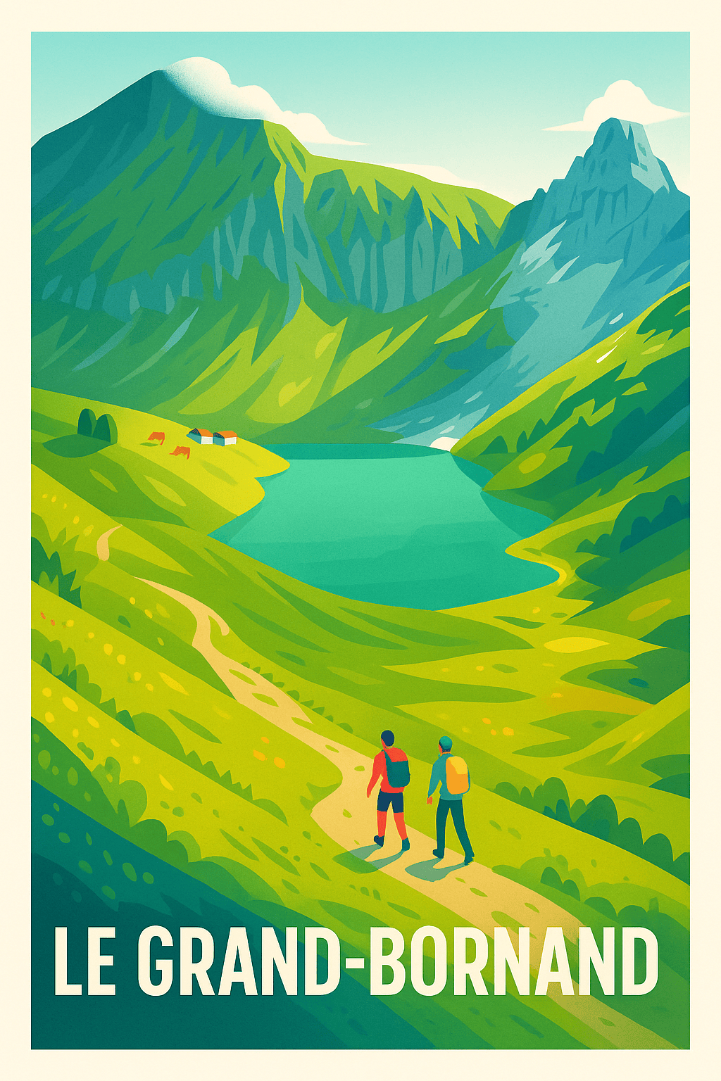 Affiche Le Grand-Bornand — Évasion en pleine nature alpine · poster d'art de Le Grand-Bornand