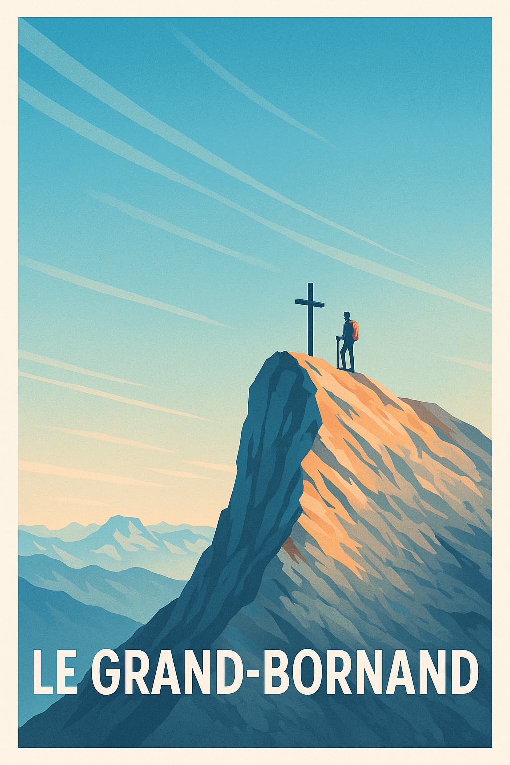 Haute-Savoie France Pas de Cadre / 20 × 30cm Affiche de Le Grand-Bornand - L'appel des sommets majestueux