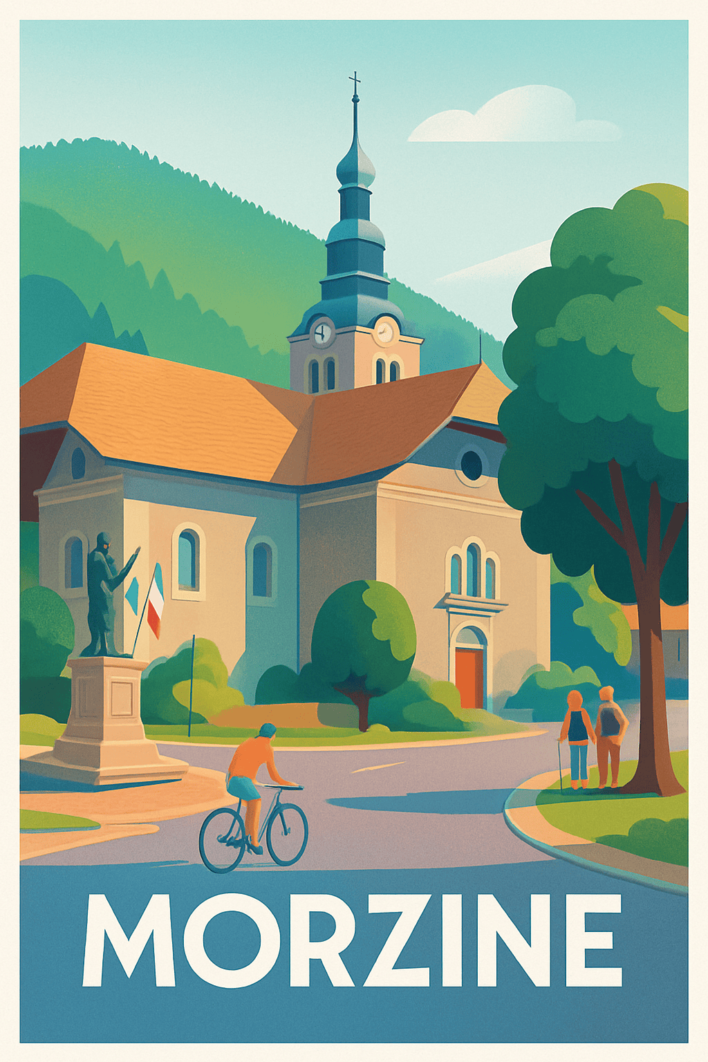 Affiche Morzine — Charme et sérénité au cœur des montagnes · poster d'art de Morzine