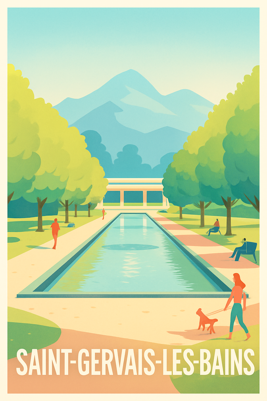 Haute-Savoie France Pas de Cadre / 20 × 30cm Affiche de Saint-Gervais-les-Bains - Évasion Nature et Sérénité