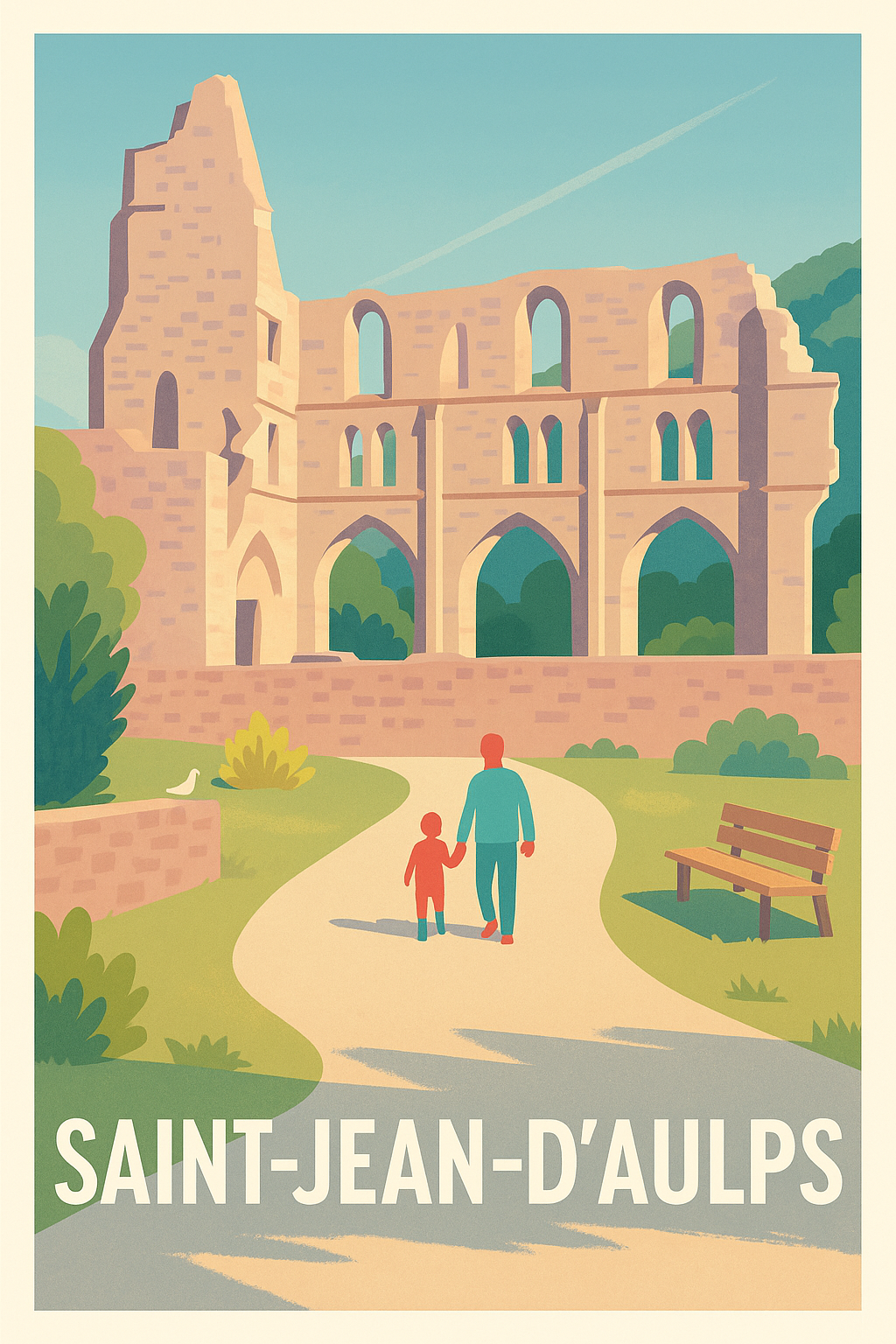 Haute-Savoie France Pas de Cadre / 20 × 30cm Affiche de Saint-Jean-d'Aulps - Entre histoire et nature