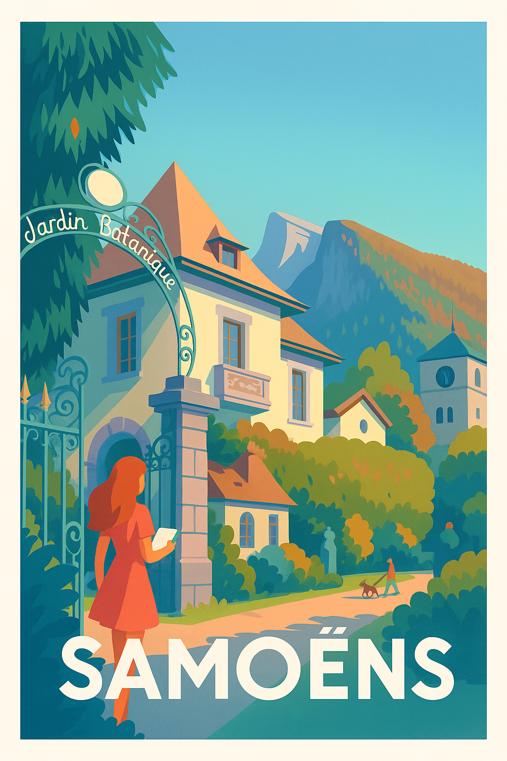 Haute-Savoie France Pas de Cadre / 20 × 30cm Affiche de Samöens - Charme et sérénité au Jardin Botanique