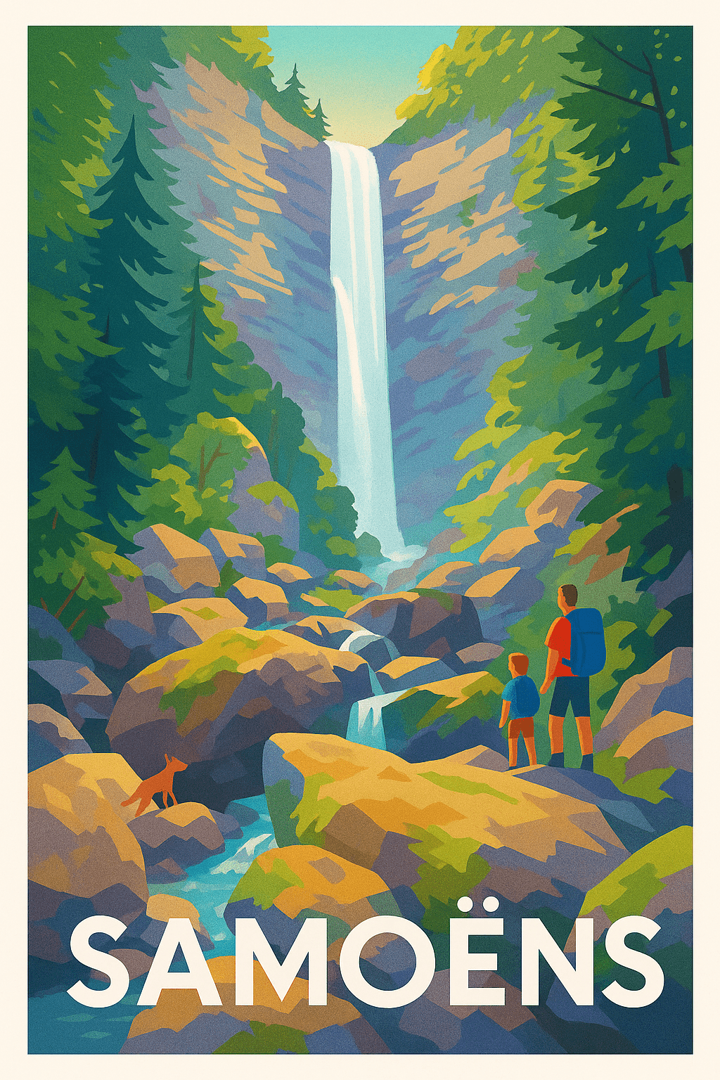 Haute-Savoie France Pas de Cadre / 20 × 30cm Affiche de Samoëns - Nature et randonnée au cœur des Alpes