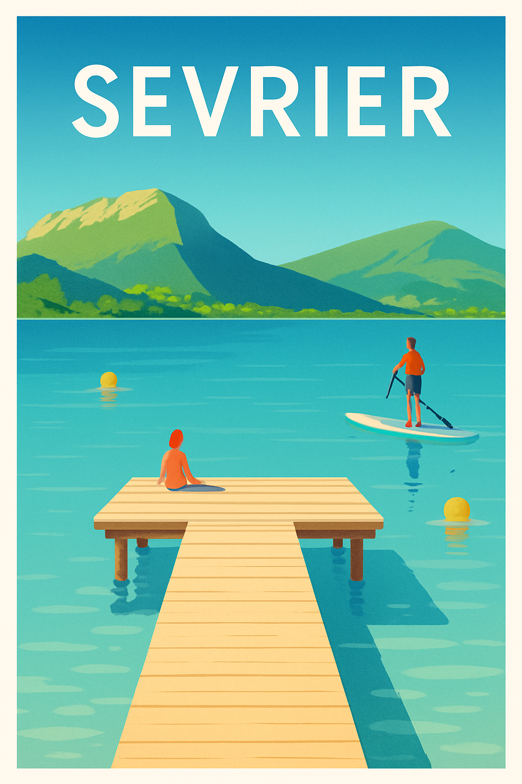 Affiche Sevrier — Évasion et sérénité au bord du lac · poster d'art de Sevrier