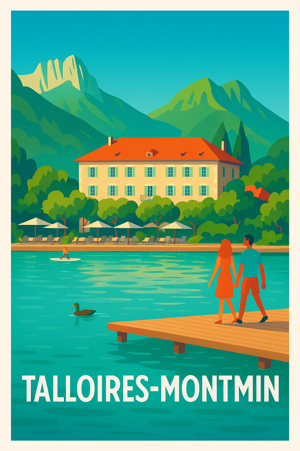 Haute-Savoie France Pas de Cadre / 20 × 30cm Affiche de Talloires-Montmin - Charme naturel au bord du lac