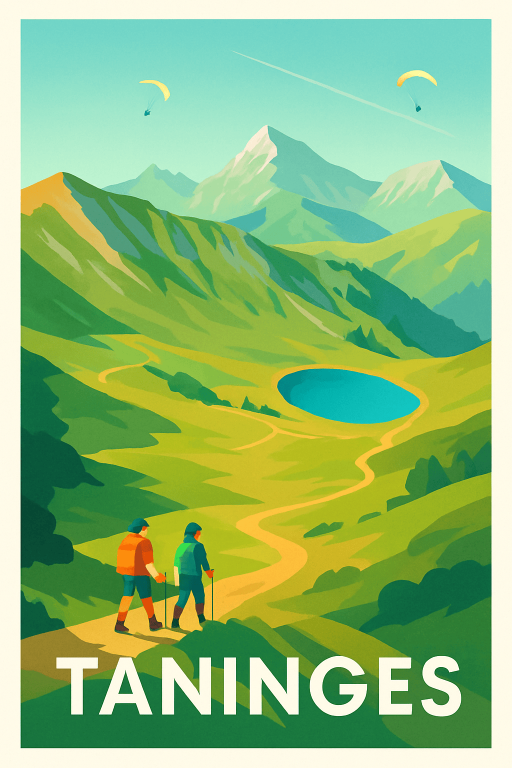 Haute-Savoie France Pas de Cadre / 20 × 30cm Affiche de Taninges - Escapade nature au cœur des montagnes