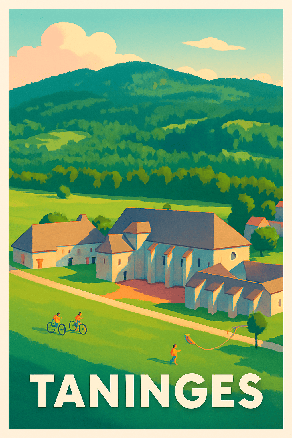 Haute-Savoie France Pas de Cadre / 20 × 30cm Affiche de Taninges - Nature et calme au cœur de la Savoie