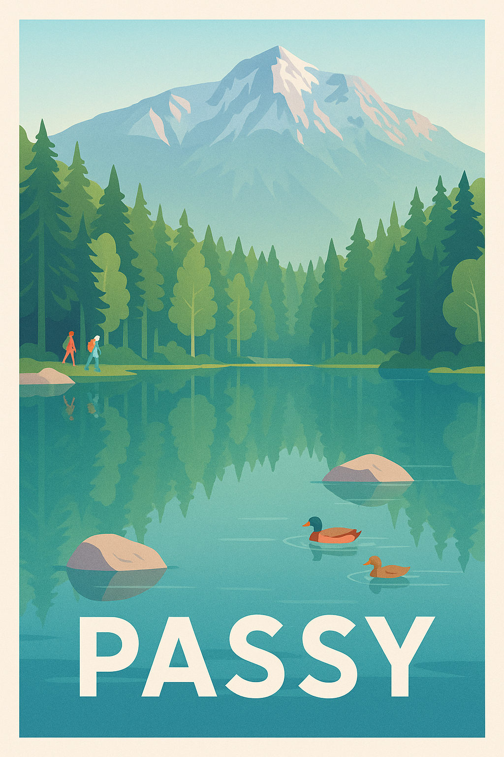 Affiche Passy — Escapade paisible au lac de montagne · poster d'art de Passy