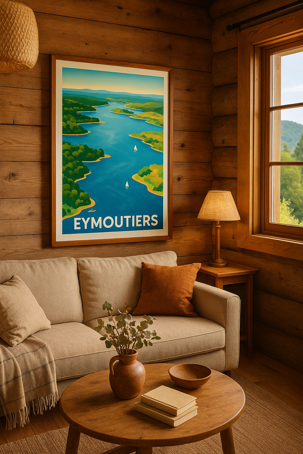 Affiche Eymoutiers — Plongez au cœur d'une nature apaisante · poster d'art de Eymoutiers