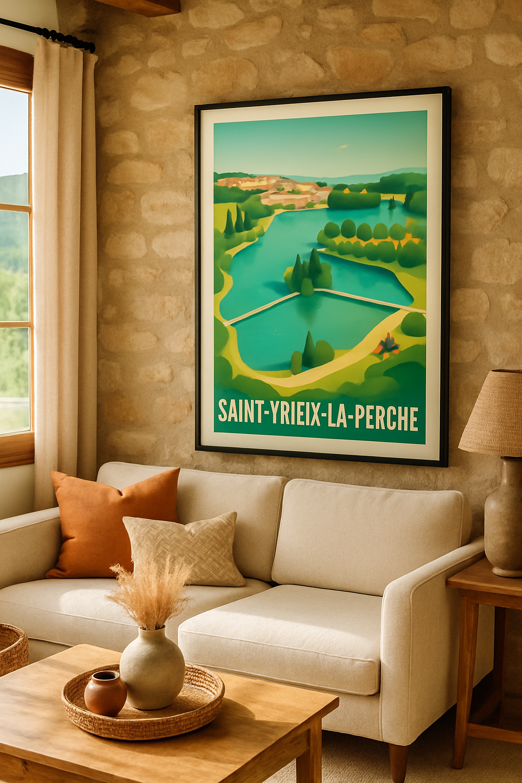 Affiche Saint-Yrieix-la-Perche — Havre de paix au cœur de la nature · poster d'art de Saint-Yrieix-la-Perche